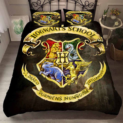 3D Bedding Set Harry Potter Campus Badge