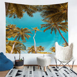 Beach Sea Coconut Palm Tapestry