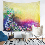 Floral Colored Flowers Tapestry