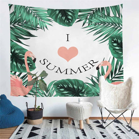Summer Flamingo Tapestry