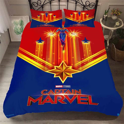 3D Bedding Set Avengers Captain Marvel