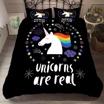 3D Bedding Set Unicorn